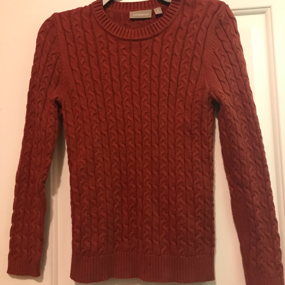 Rust colored Croft and Barrow sweater